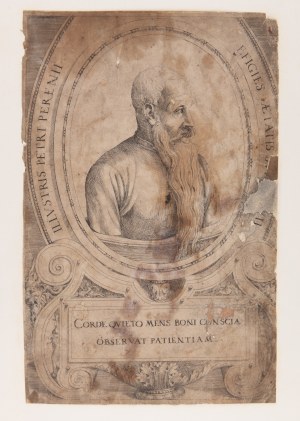 AUGUSTIN HIRSCHVOGEL (GERMANY / GERMAN 1503 - 1553) - Baron Peter Perényi