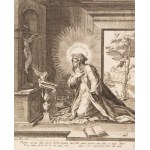 JAN SADELER (FLANDERS / FLEMISH 1550 - 1600) - Saint Catherine of Siena