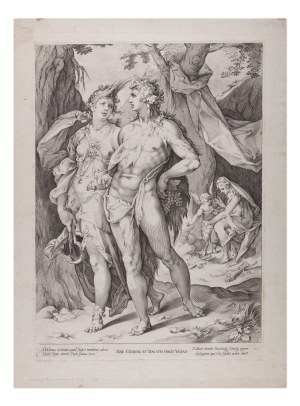JAN HARMENSZ MULLER (NETHERLANDS / DUTCH 1571 - 1628) - Sine Cerere et Baccho friget Venus (according to Spranger)