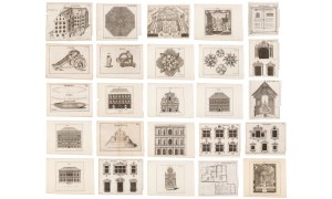 JOSEPH FURTTENBACH (CZECH / BOHEMIAN 1591 - 1667) - A collection of architectural illustrations and plans from the works of Joseph Furttenbach (Architectura civilis, martialis, recreationis, privata)