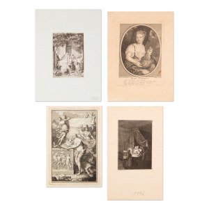 DANIEL CHODOWIECKI, DANIEL CHODOWIECKI, PIETER TANJÉ, ETIENNE JEAURAT (GERMANY / GERMAN, NETHERLANDS / DUTCH, FRANCE / FRENCH) - Bundle of 4 graphic sheets