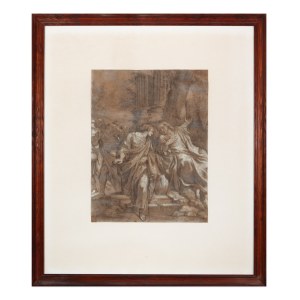 PAINTER OF THE 18TH CENTURY - Christ and the Samaritan Woman (after Annibale Carracci)