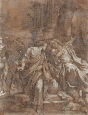 PAINTER OF THE 18TH CENTURY - Christ and the Samaritan Woman (after Annibale Carracci)