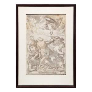 AGOSTINO CARRACCI (ITALY / ITALIAN 1557 - 1602) - The Temptation of Saint Anthony (after Tintoretto)