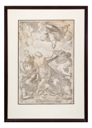 AGOSTINO CARRACCI (ITALY / ITALIAN 1557 - 1602) - The Temptation of Saint Anthony (after Tintoretto)
