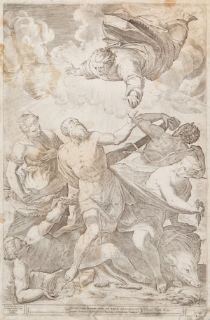 AGOSTINO CARRACCI (ITALY / ITALIAN 1557 - 1602) - The Temptation of Saint Anthony (after Tintoretto)