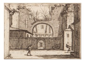 GIOVANNI BATTISTA MERCATI (ITALY / ITALIAN 1591 - 1645) - Ruines in Rome Dicrtio al Palazo di Madama