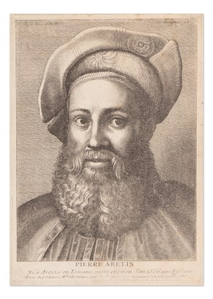 VÁCLAV HOLLAR (CZECH / BOHEMIAN 1607 - 1677) - Pietro Aretino (after Titian)