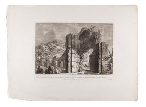 GIOVANNI BATTISTA PIRANESI (ITALY / ITALIAN 1720 - 1778) - Reliquiae substructionum, ac rudera theatri Balbi, hodie tumulus in regione, quae dicitur Regulae