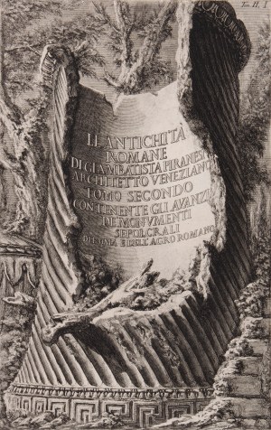 GIOVANNI BATTISTA PIRANESI (ITALY / ITALIAN 1720 - 1778) - Le Antichità romane di Giambattista Piranesi Architetto Veneziano
