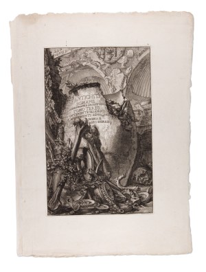 GIOVANNI BATTISTA PIRANESI (ITALY / ITALIAN 1720 - 1778) - Title page, from the album Le Antichità Romane III, tab. AND