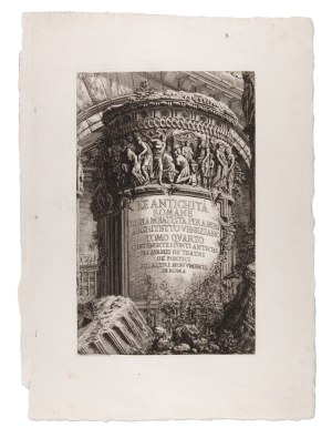 GIOVANNI BATTISTA PIRANESI (ITALY / ITALIAN 1720 - 1778) - Le antichità romane opera di Giambattista Piranesi architetto veneziano.