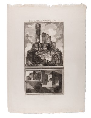 GIOVANNI BATTISTA PIRANESI (ITALY / ITALIAN 1720 - 1778) - Del Castello dell'Aqua Giulia, sheet IV of 'Le Rovine del Castello dell'Acqua Giulia