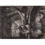 GIOVANNI BATTISTA PIRANESI (ITALY / ITALIAN 1720 - 1778) - Il molo con una lampada (The Big Leaf)