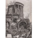 GIOVANNI BATTISTA PIRANESI (ITALY / ITALIAN 1720 - 1778) - Altra veduta del Tempio della Sibilla in Tivoli (large sheet)