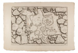 GIOVANNI BATTISTA PIRANESI (ITALY / ITALIAN 1720 - 1778) - Pianta di Roma (large leaf)