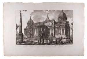 GIOVANNI BATTISTA PIRANESI (ITALY / ITALIAN 1720 - 1778) - View of the facade of the Basilica di S Maria Maggiore (large sheet)