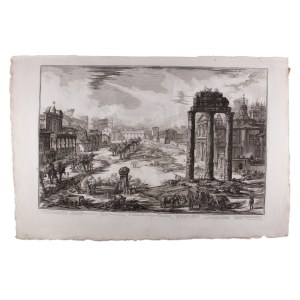 GIOVANNI BATTISTA PIRANESI (ITALY / ITALIAN 1720 - 1778) - Veduta di Campo Vaccino (large sheet)
