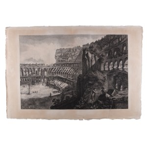 GIOVANNI BATTISTA PIRANESI (ITALY / ITALIAN 1720 - 1778) - Veduta interna del Colosseo (large sheet)