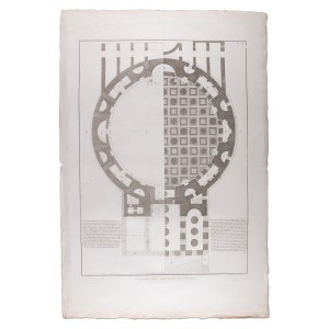 GIOVANNI BATTISTA PIRANESI (ITALY / ITALIAN 1720 - 1778) - Icnografia dello stato antico del Pantheon (large sheet)