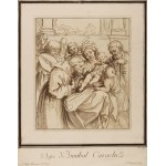 JOHANN GOTTLIEB PRESTEL (GERMANY / GERMAN 1739 - 1808) - Madonna with Children and Saints (after Carracci)