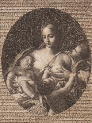 FRIEDRICH JOHN (GERMANY / GERMAN 1769 - 1843) - Charity (artwork by Carlo Cignani)
