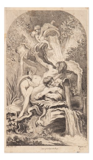 GABRIEL HUQUIER (FRANCE / FRENCH 1695 - 1772) - Receuil de Fontaines (after Boucher)