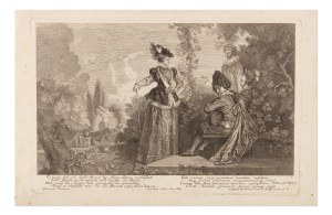 GEORG BALTHASAR PROBST (GERMANY / GERMAN 1732 - 1801) - L'Aventuriere (after Watteau)