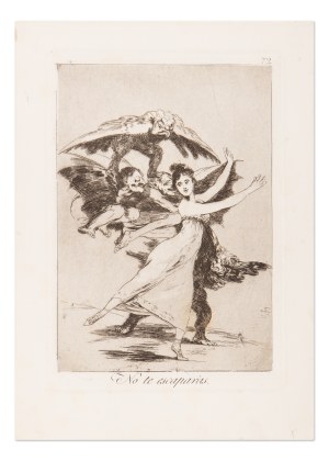 FRANCISCO JOSÉ DE GOYA Y LUCIENTES (SPAIN / SPANISH 1746 - 1828) - Correccion, No te escaparás, De que mal morirá (Los Caprichos)