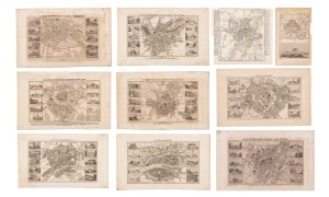 LUDWIG BECHSTEIN AND V. KLEINKNECHT (GERMANY / GERMAN) - Set of 10 city plans