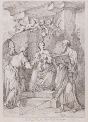 JOSEF BERGLER (CZECH / BOHEMIAN 1753 - 1829) - Coronation of the Virgin Mary and Child with Saints Peter, Augustine and Paul