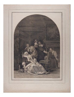 JOHANN NEPOMUK STRIXNER (GERMANY / GERMAN 1782 - 1855) - La Défaillance (after F. van Mieris)