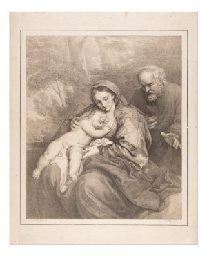 FERDINAND PILOTY (GERMANY / GERMAN 1786 - 1844) - The Holy Family (after A. van Dyck)