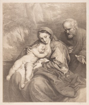 FERDINAND PILOTY (GERMANY / GERMAN 1786 - 1844) - The Holy Family (after A. van Dyck)