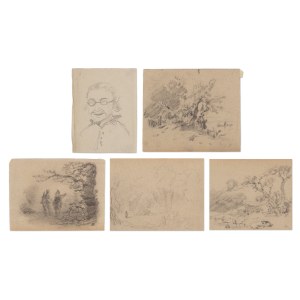 AUGUST BEDŘICH PIEPENHAGEN (CZECH / BOHEMIAN 1791 - 1868) - Studies of landscapes, portraits and pilgrims