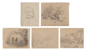 AUGUST BEDŘICH PIEPENHAGEN (CZECH / BOHEMIAN 1791 - 1868) - Studies of landscapes, portraits and pilgrims