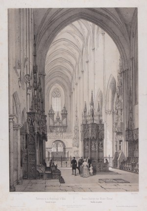 AUGUSTE MATHIEU (FRANCE / FRENCH 1810 - 1864) - Interior of the Cathedral of Ulm