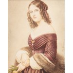 EDUARD MAGNUS (ATTRIBUTED) (GERMANY / GERMAN 1799 - 1872) - Miniature of a girl