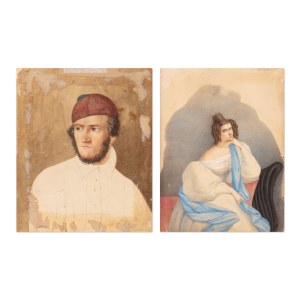 JOHANN ANDREAS ENGELHART (GERMANY / GERMAN 1801 - 1858) - Double-sided miniature