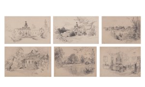 ANTONÍN JOSEF LEVÝ (ANTONÍN LEWÝ) (CZECH / BOHEMIAN 1845 - 1897) - Sanssouci Castle and Sibyllenort Palace (6 studios)