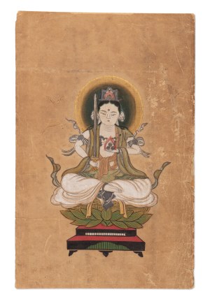 JAPANESE GRAPHIC ARTIST OF THE 19TH CENTURY (JAPAN / JAPANESE) - Bodhisattva Mañjushri with a raised sword | Tibet
