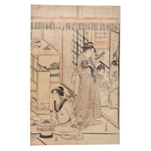 KATSUKAWA SHUNCHŌ 勝川 春潮 (GERMANY / GERMAN 1750 - 1821) - Women in the interior