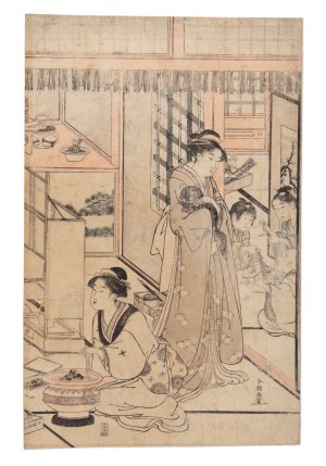KATSUKAWA SHUNCHŌ 勝川 春潮 (GERMANY / GERMAN 1750 - 1821) - Women in the interior