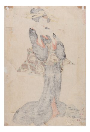 UTAGAWA TOYOKUNI 歌川 豊国 (JAPAN / JAPANESE 1769 - 1825) - Sawamura Tanosuke II as Courtesan Osono