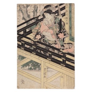 UTAGAWA TOYOKUNI 歌川 豊国 (JAPAN / JAPANESE 1769 - 1825) - Dannosuke Ichikawa III as Shizuka