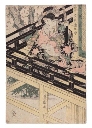 UTAGAWA TOYOKUNI 歌川 豊国 (JAPAN / JAPANESE 1769 - 1825) - Dannosuke Ichikawa III as Shizuka