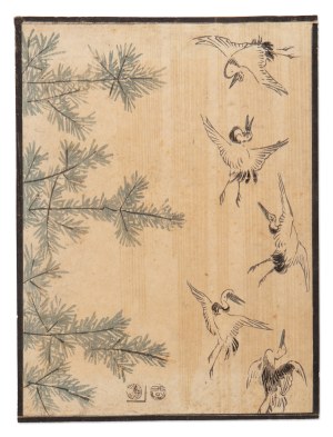 UTAGAWA TOYOKUNI 初代歌川豊国 (JAPAN / JAPANESE 1769 - 1825) - Cranes