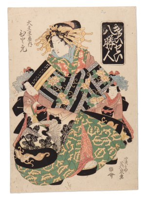 KEISAI EISEN 渓斎 英泉 (JAPAN / JAPANESE 1790 - 1848) - Figures of the Eight Views (Hakkei jin)