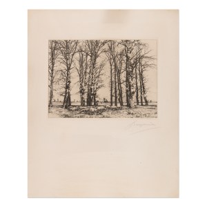 FERDINAND ENGELMÜLLER (CZECH / BOHEMIAN 1867 - 1924) - Herd under the birch trees