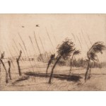 MAX ŠVABINSKÝ (CZECH / BOHEMIAN 1873 - 1962) - Rain